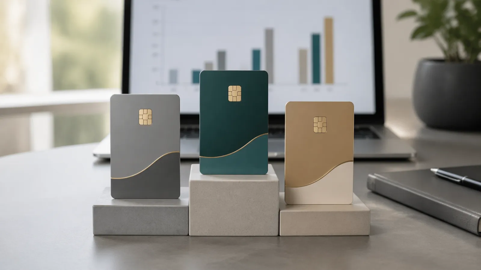 Three account cards arranged as a podium comparing betting brokers